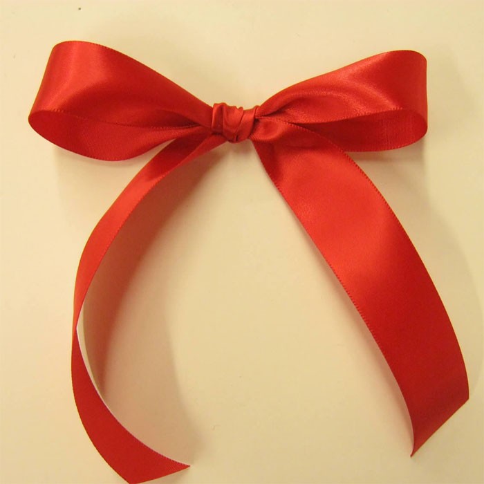 1 Scarlet Red Silk Ribbon