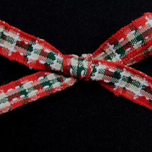 thin christmas plaid ribbon