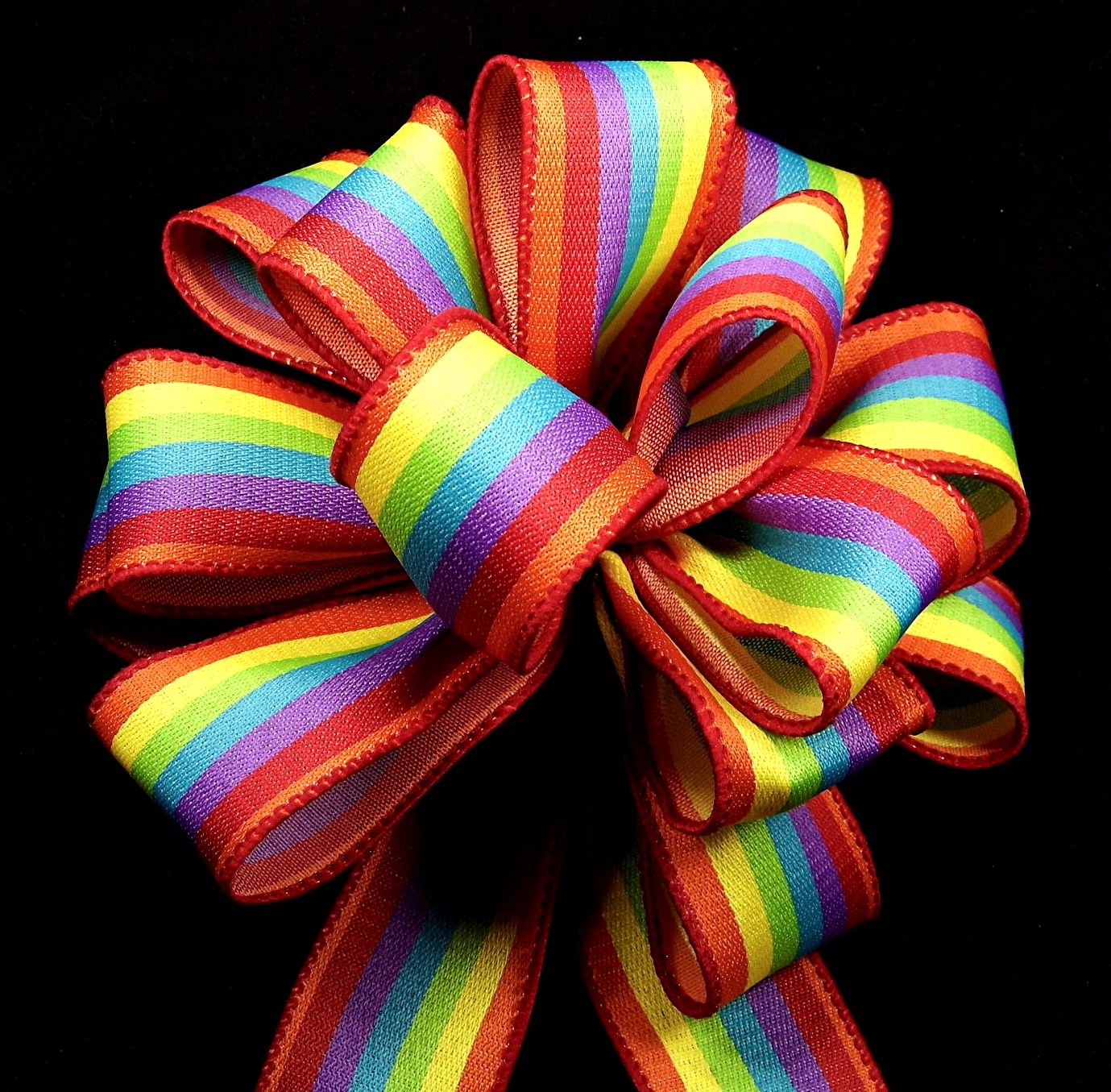 Rainbow Solid Stripe Ribbon