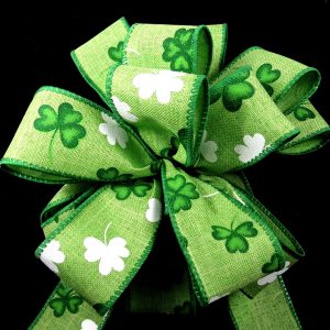 St Patrick's Day Wired Ribbon - 2 1/2 x 10 Yards, Glittery Emerald Green  Shamrocks on Green Ribbon, Saint Patrick's Day, Earth Day, Kiss Me I'm  Irish, Gift Wrapping, Hair Bows 
