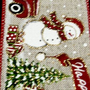 Wired Snowman Ribbon From American Ribbon in Stroudsburg PA