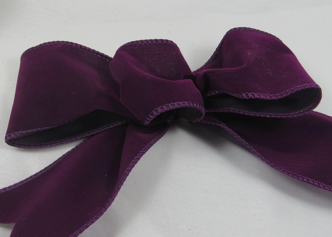 White, Pink and Purple Velvet Ribbon