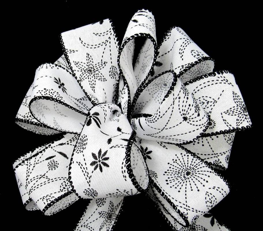 Doodled Flowers Ribbon from American Ribbon Manufacturers