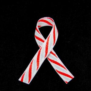 glittery candy cane ribbon