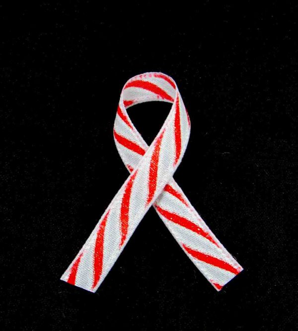 glittery candy cane ribbon