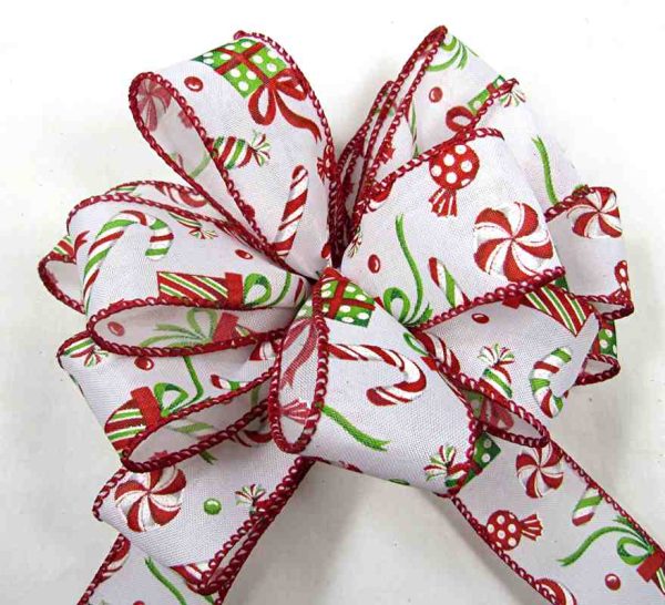 wired candy cane ribbon