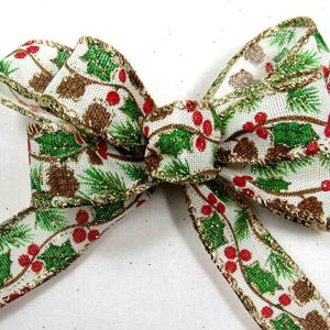 holly garland ribbon