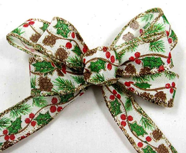 holly garland ribbon