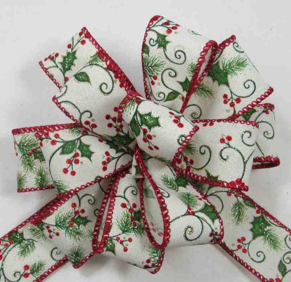 wired holly ribbon