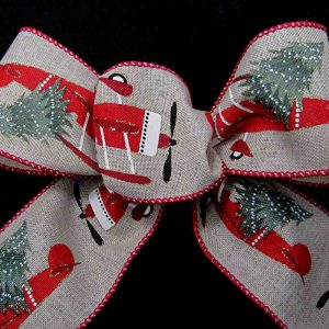 christmas plane ribbon