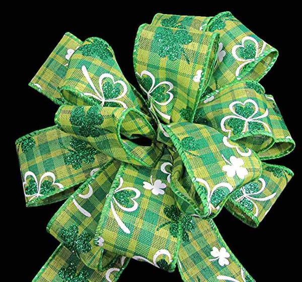 plaid shamrock ribbon