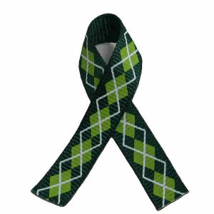 green argyle ribbon