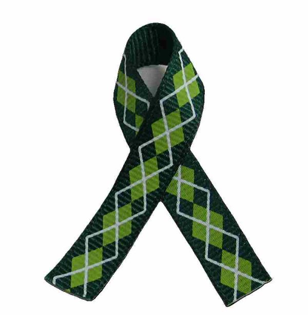 green argyle ribbon