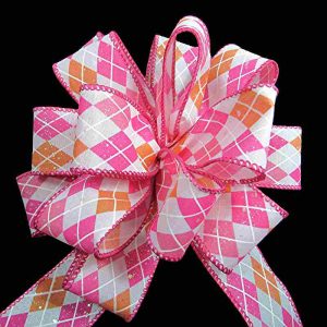 spring argyle ribbon