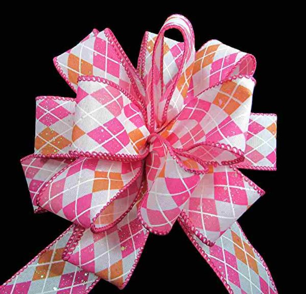 spring argyle ribbon